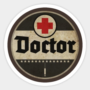 Doctor Vintage Sign Sticker